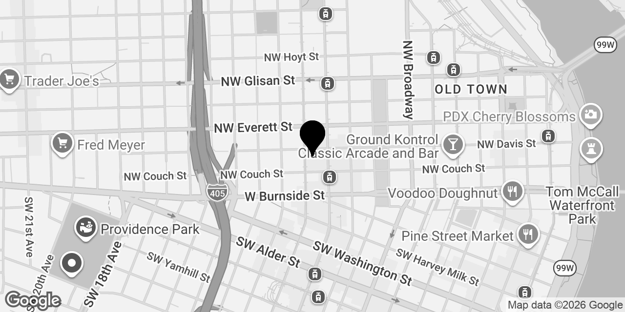 Map to Portland Center Stage at The Armory 