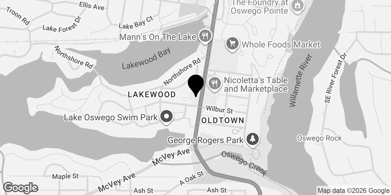 Map to Lakewood Center for the Arts